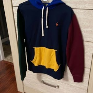 Multi Color Warm Polo Hoodie